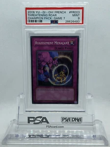 FRENCH YUGIOH CP07-FR003 THREATENING ROAR SUPER RARE PSA 9 MINT #28626493 - Picture 1 of 4