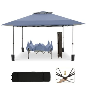 13 x 13ft EZ Pop Up Canopy Party Tent Heavy Duty Folding Gazebo Awning Shelter - Picture 1 of 24
