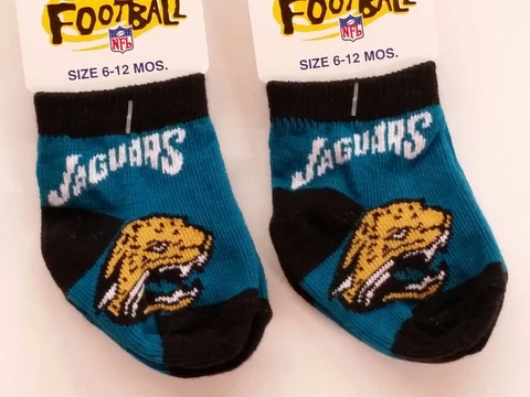 NFL Infant Baby Socks (Size 6-12 Months) Jacksonville Jaguars #1-2 (2 Pair) Cover