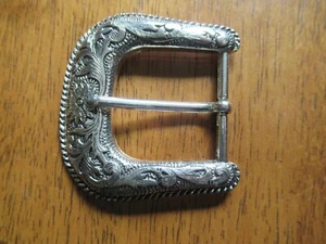 Hebilla de cinturón estilo occidental ROC Silverplate NUNCA USADA - Imagen 1 de 4