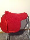 Red Fleece English Saddle Pad - Jumping - Eventing - Cross Country - Dressage