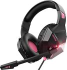 Headset 50mm Headphone Xbox Laptop PS5 PC Gaming MPOW Driver Surround Sound Pink