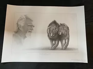 Gary Hodges Signed Limited Edition Print - George Adamson With Boy And Christian - Picture 1 of 3