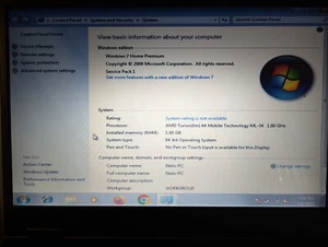 Gateway MX6442 AMD Turion 64 ML34 1.80 GHz 1 GB Ram 55.8 Gig HDD - Picture 1 of 14