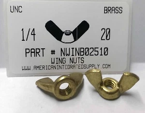 1/4-20 Wing Nuts Solid Brass (10) - Picture 1 of 1