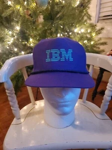 Vintage IBM Hat Purple And Teal - Picture 1 of 7