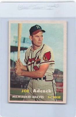 1957 Topps #117 Joe Adcock Braves NM *DA-E1010 - Image 1 of 2