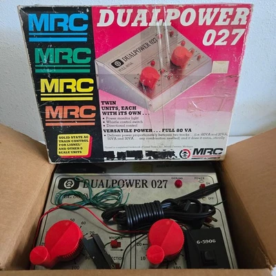 MRC DUALPOWER 027 TRAIN CONTROL TRANSFORMER FULL 80VA LIONEL SOUND BUTTON AS IS - Image 1 of 4