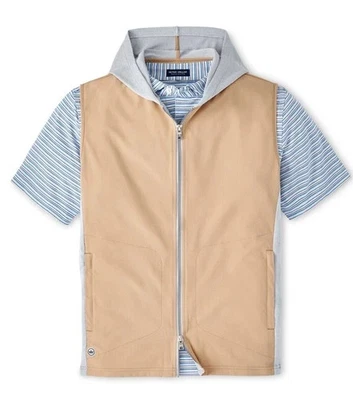 Peter Millar Solstice Performance Híbrido Cremallera Sudadera con Capucha Chaleco Verano Dunas XL Foto 1 de 4