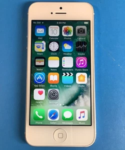 iPhone 5 A1428 (GSM) 32 Go blanc/argent entièrement débloqué sans restriction SIM - Photo 1 sur 7