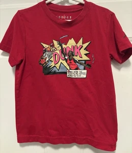 MICHAEL JORDON Boys Red Short Sleeve T Shirt Size Boys 6 Or Medium - Picture 1 of 5