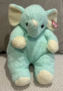 Almohada de bebé TY Pal ELEFANTE orejas verdes amarillas 2000 peluche juguete de 12" con etiqueta - Imagen 1 de 7
