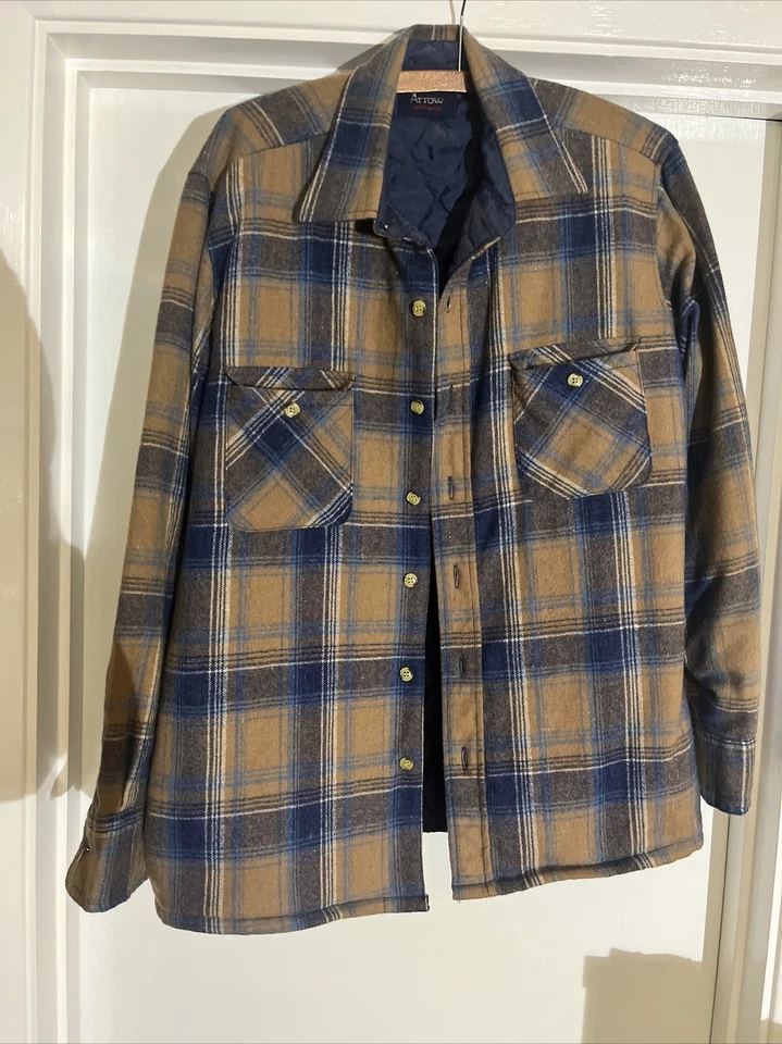 Vintage Arrow Wool Long Sleeve Shirt Medium Mens Quilted Inside - Image 1 of 1