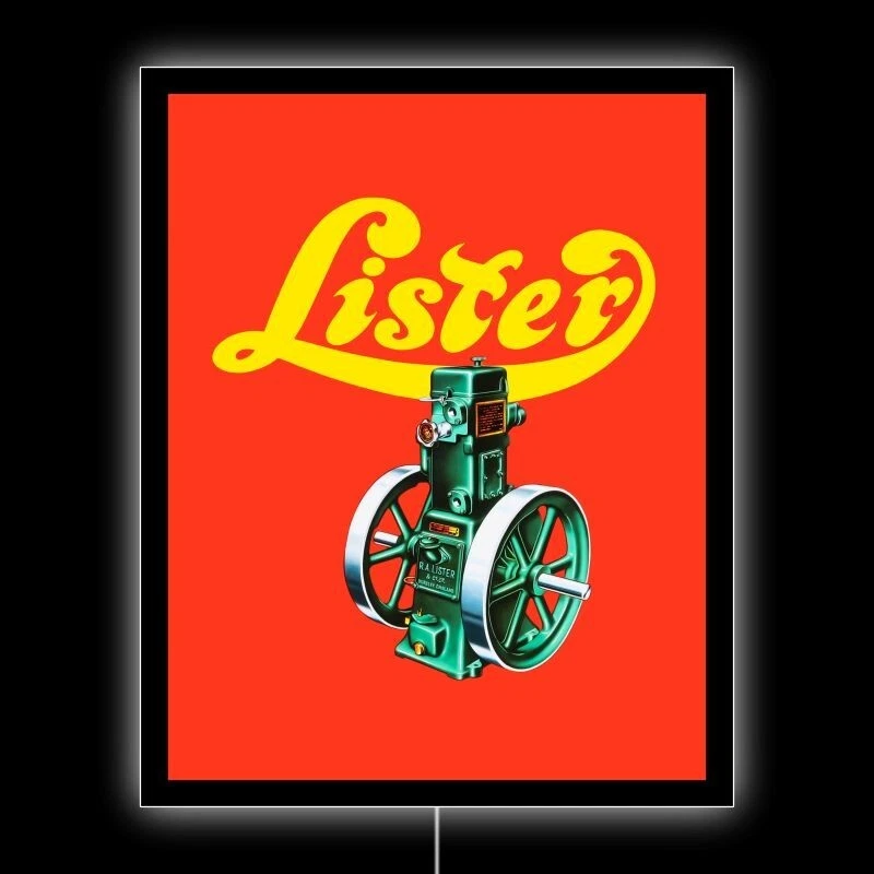 LISTER Motores Portátiles NUEVO LED Colgante Iluminado Letrero: 18x23" Foto 1 de 1