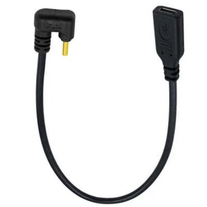 Cable de extensión de datos de carga rápida USB-C en ángulo macho a USB-C hembra - Imagen 1 de 3