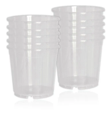 10er Set Geli Orchideentopf transparent klar alle Größen