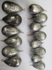14 Bass Sinkers - 2 Each(6oz, 8oz, 10oz, 12oz, 14oz 16oz 20oz) Fishing Weights - Picture 1 of 1