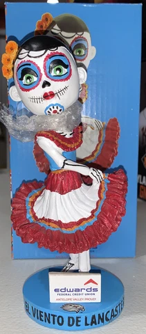 Lancaster Jethawks El Viento De Lancaster Sugar Skull Bobblehead Cover