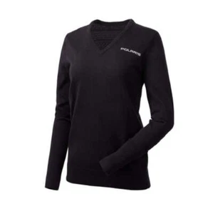 Polaris Women's Roseau V-Neck Sweater, Black | 2862528 - Picture 1 of 1