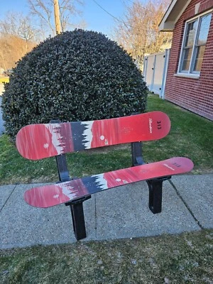 Burton Snow Board Bench made w/ real Burton Snow Boards & Recycled Plastic Legs - Image 1 of 4