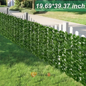 Faux Ivy Privacy Fence Screen Artificial Leaves Hedge Panel Outdoor Garden Decor - Picture 1 of 30