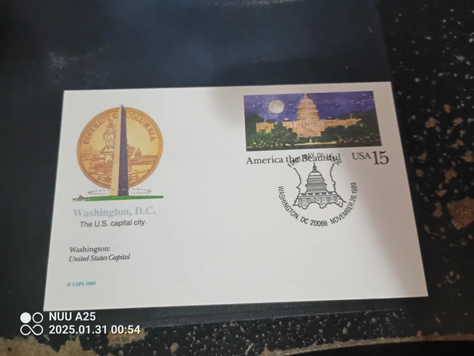 1989 U.S. Preprinted Postcard Scott # UX138 Fleetwood FDI - Image 1 of 2