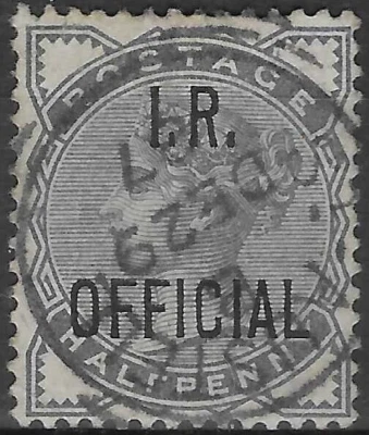 GB 1882-1901. 1/2d. IR OFFICIAL FINE USED. St. AUSTELL DATESTAMP. SG. O5. (C167) - Image 1 of 2