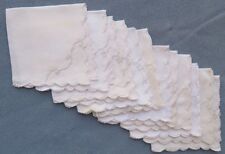 Set of Twelve Marghab Simplicity Embroidered Table Napkins Excellent Condition