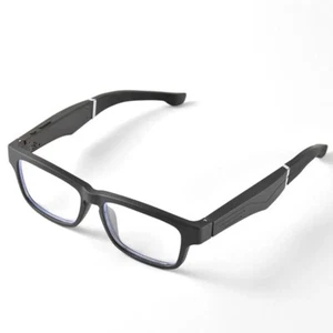 Wireless Smart Glasses Open Ear Audio Bluetooth Glasses- Anti Blue Light Black - Picture 1 of 12