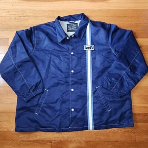 AUTENTICA LEVI'S Merritt Surf WINDBREAKER JACKET Uomo 2XL NUOVA SENZA ETICHETTE chiusura a scatto - Foto 1 di 10