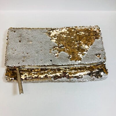 Stella & Dot Clutch Margeaux Oyster Gold Sequin Mermaid New without Tags - Image 1 of 4