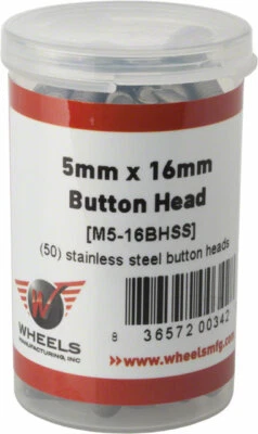 Wheels Manufacturing M5 x 16mm Button Head Cap Screw Stainless Steel - Image 1 of 2
