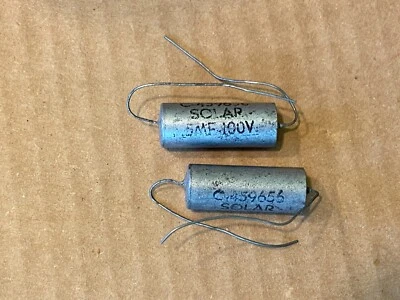 2 condensadores de tono amplificador de tubo de vitamina Q solar .5 uf 100v vintage años 50 PROBADOS Foto 1 de 4