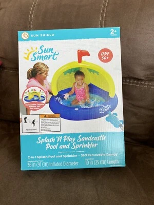 Sun Smart Beach Gear Spray N Play Sandcastle Pool & Turtle Sprinkler For Toddler - Image 1 of 4
