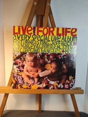 Live! For Life - Live Album - Jeff Beck - Bangles - Bob Marley -VG+ - Promo  - Image 1 of 3
