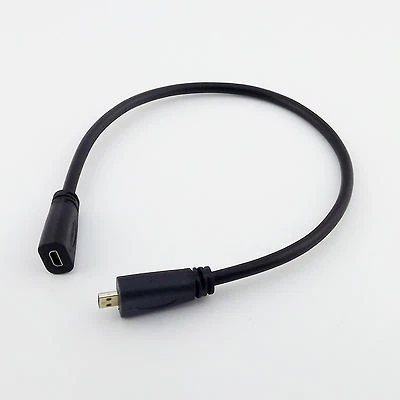 1ft M/F Extension Cable Micro HDMI-compatible 1.4 D Type Male to Female 30cm - Image 1 of 4