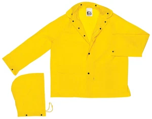 LIGHTWEIGHT WATERPROOF OUTDOORS HUNTING FISHING CONSTRUCTION RAIN COAT JACKET XL - Picture 1 of 1