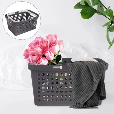  Cestino portaoggetti impilabile Organizer da tavolo Cestino con doppie maniglie - Immagine 1 di 4