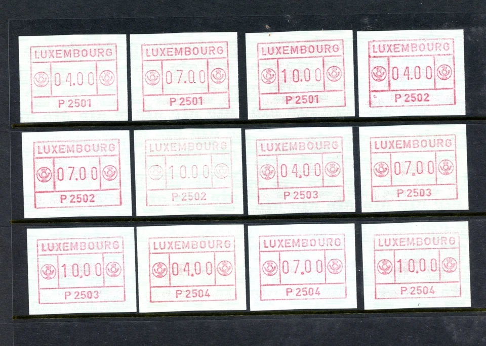 Luxemburgo (L468) (12) Etiqueta de franqueo, buena variedad, MNH, EN MUY BUEN ESTADO Foto 1 de 1