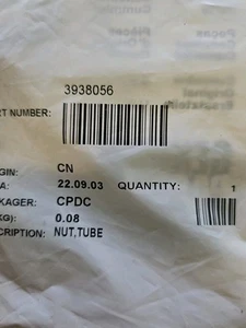 TUBO DE MANGUERA LISO CUMMINS 3938056 OEM NOS 3938056 ENVÍO GRATUITO - Imagen 1 de 5