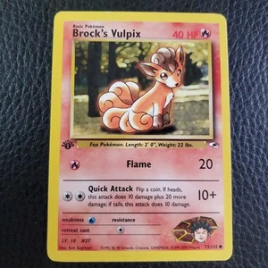 Brock's Vulpix 73/132 1st Edition MP Pokémon TCG CCG Cards 2001 - Picture 1 of 2