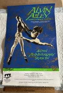Póster de colección Alvin Ailey American Dance Theater 1998 autografiado muchas firmas - Imagen 1 de 21