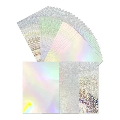 30-Pack Metallic Holographic Cardstock   For Card Making Scrapbooking O9A18601 - Image 1 of 4