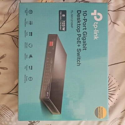 10 Port Gigabit Desktop Switch with PoE+ - TL-SG1210MP - Image 1 of 4