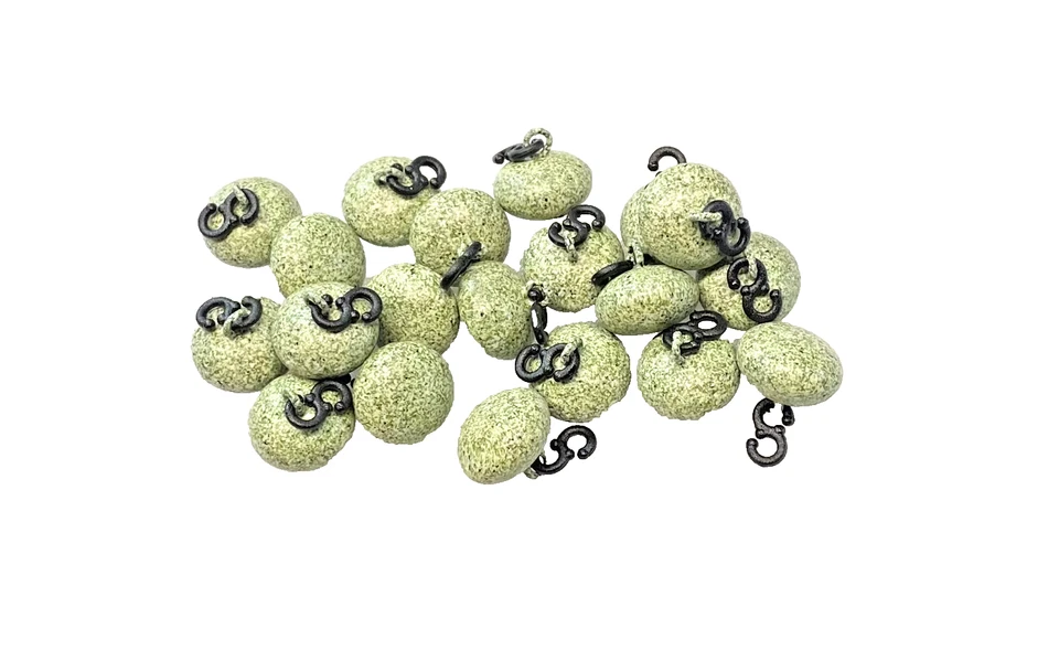 RUSSTHEFISH (UNTERTASSE/SMARTIE) 20 Rückenbleie (30g) PALE GREEN CAMO Gewichte Karpfen Angelausrüstung