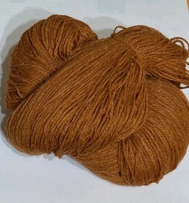 100% Schafwolle Strickgarn gefärbt Rostbraun  (30,00€/1kg) - Bild 1 von 3