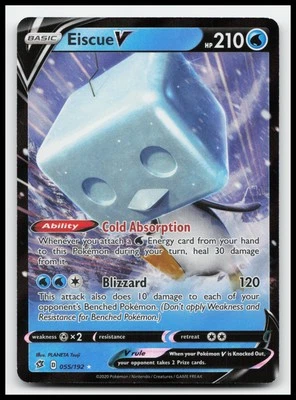 Eiscue V 055/192 Ultra Rare SWSH02: Rebel Clash Pokémon Card - Image 1 of 2