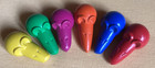 Pelikan Wachsmalmäuse, farbig, 6 Stück gebraucht
