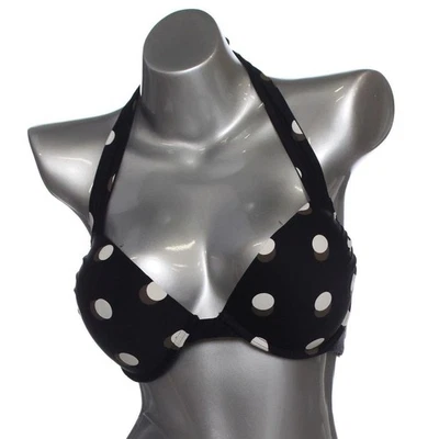 Coco Reef Push-Up Halter Bra/Size 36A/B-38A/B Womens 38B Swim Bikini Top Black - Image 1 of 3