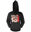 Officially Licensed Friday The 13Th Block Logo Hoodie S-Xxl Sizes